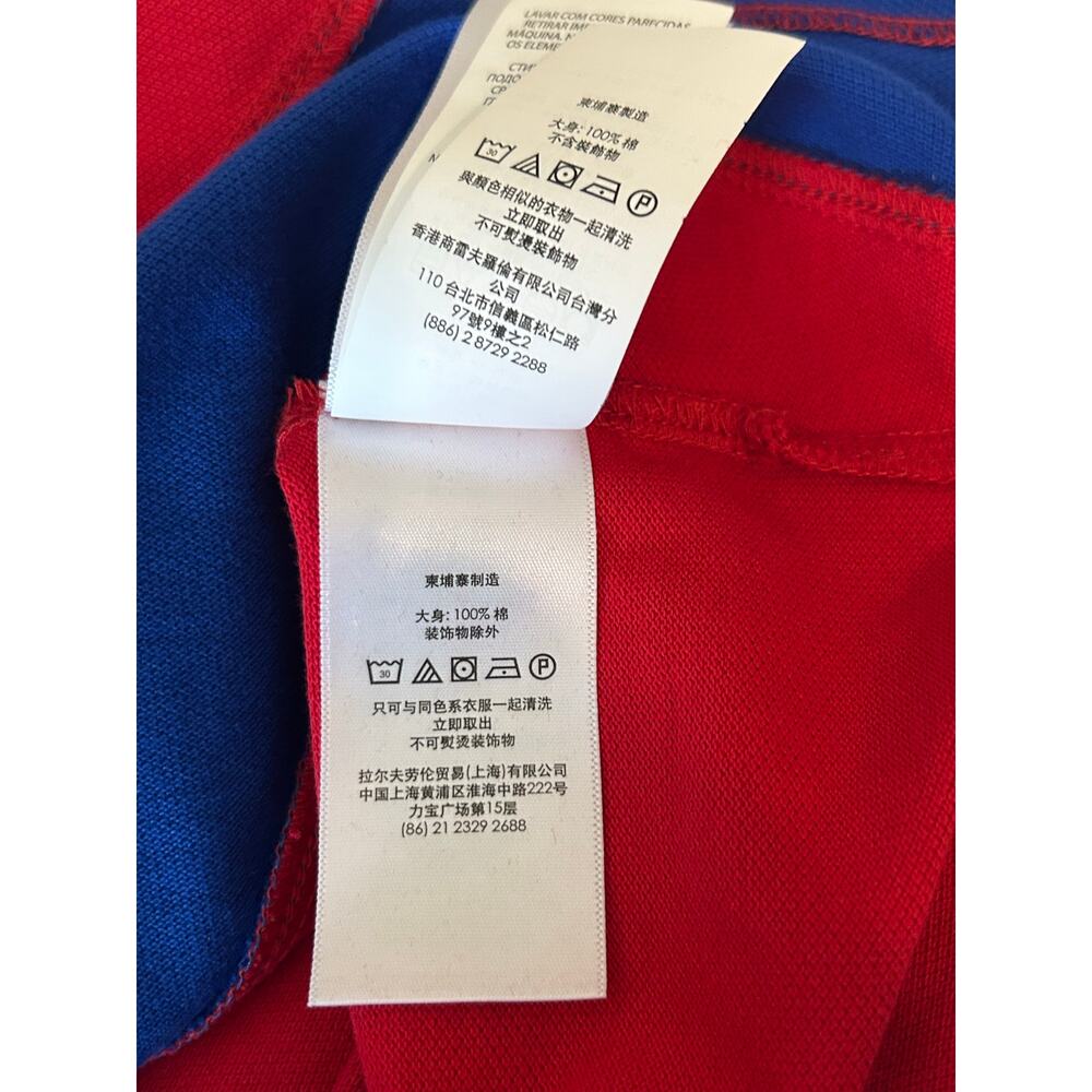 Ralph Lauren Big Pony Polo Short Sleeve Shirt Men Red L Classic Fit Rugby Golf - Picture 11 of 13